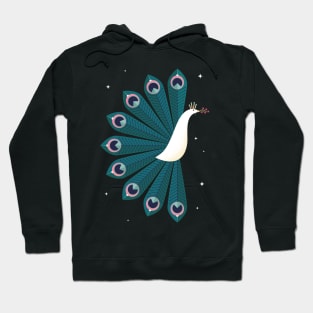 Ornamental Peacock on Yellow Hoodie